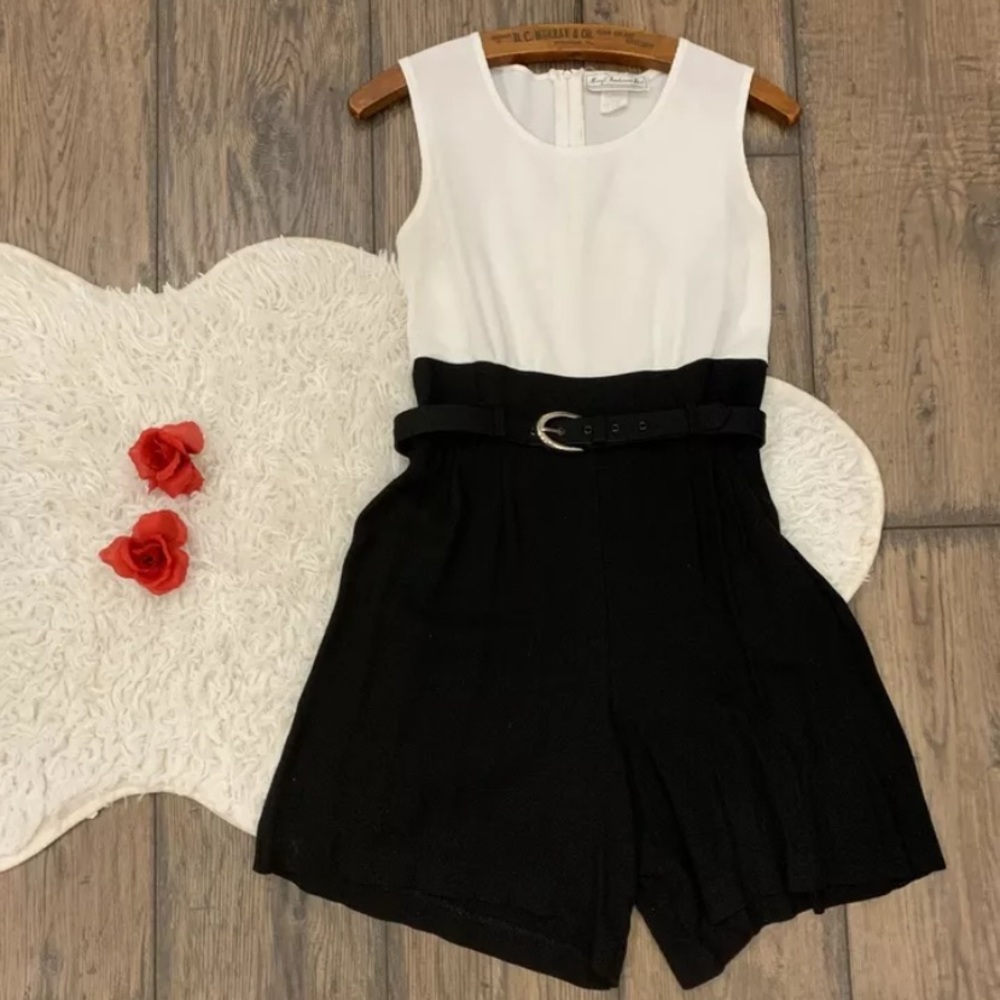 Vintage MERYL FASHIONS Romper Belted Classy/Formal